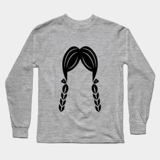 Braids, Girl with braids, Wednesday Long Sleeve T-Shirt